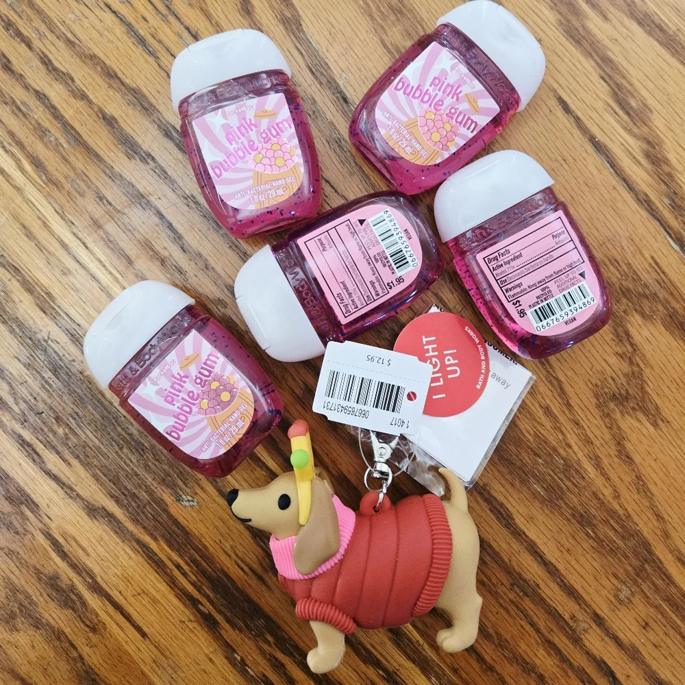 🩷🐕🤲 NWT‼️Bath & Body Works "Festival Dog" Light-up Holder w/ Hand Sanitizers - Picture 4 of 9